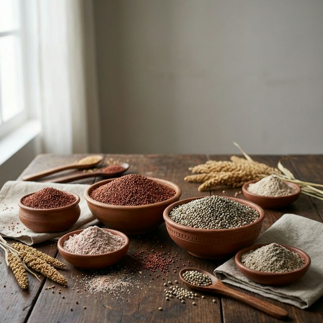 Traditional Millet Grains and Flours